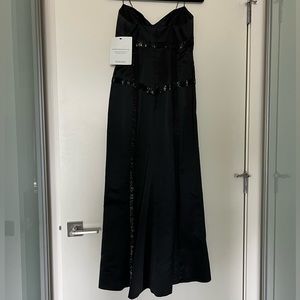 Vera Wang Black Sequin Dress Size 6